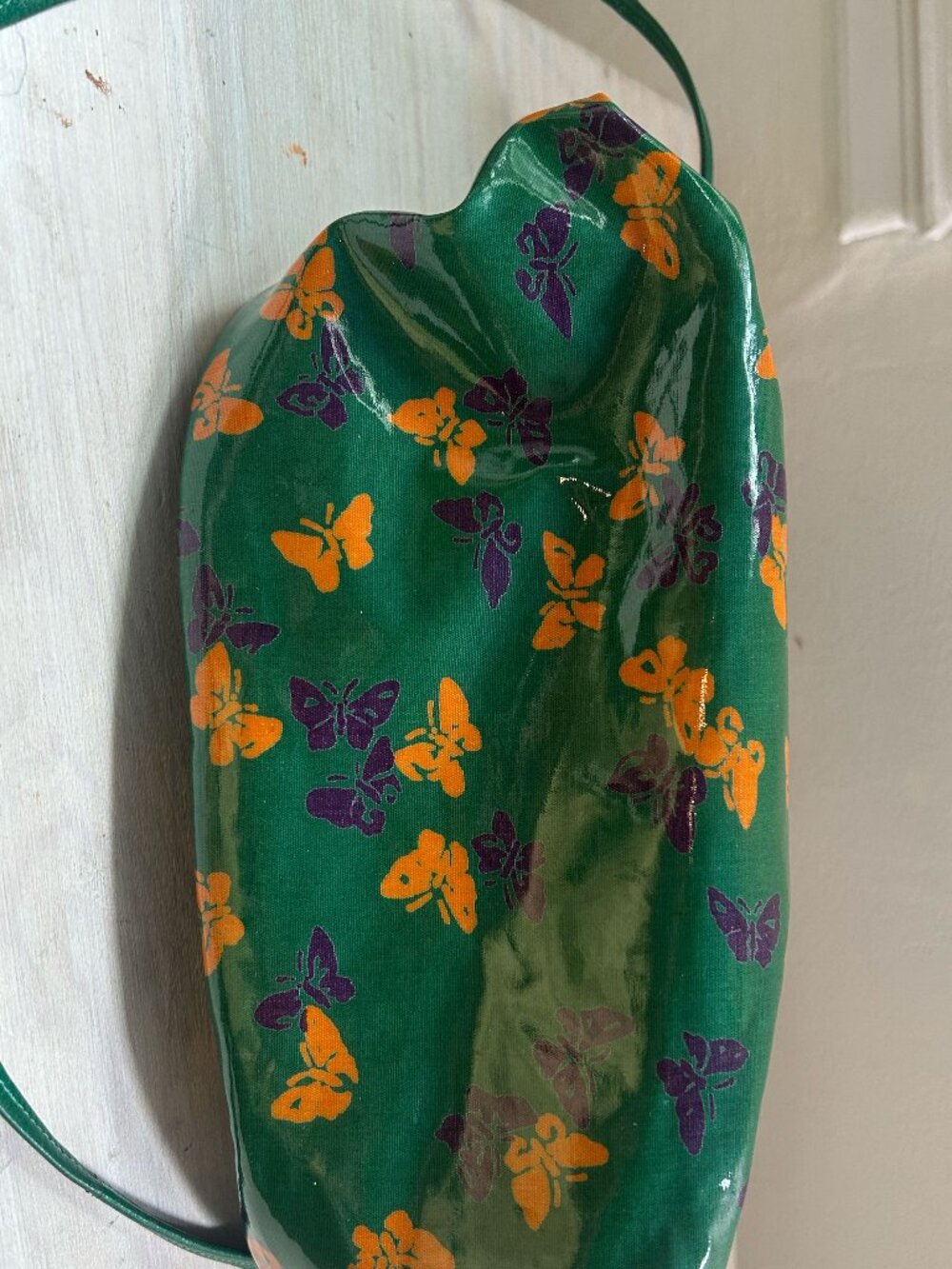 RARE Vintage Bottega Veneta Butterfly Bag Green Orange Purple Mint Shoulder Bag - Picture 5 of 10